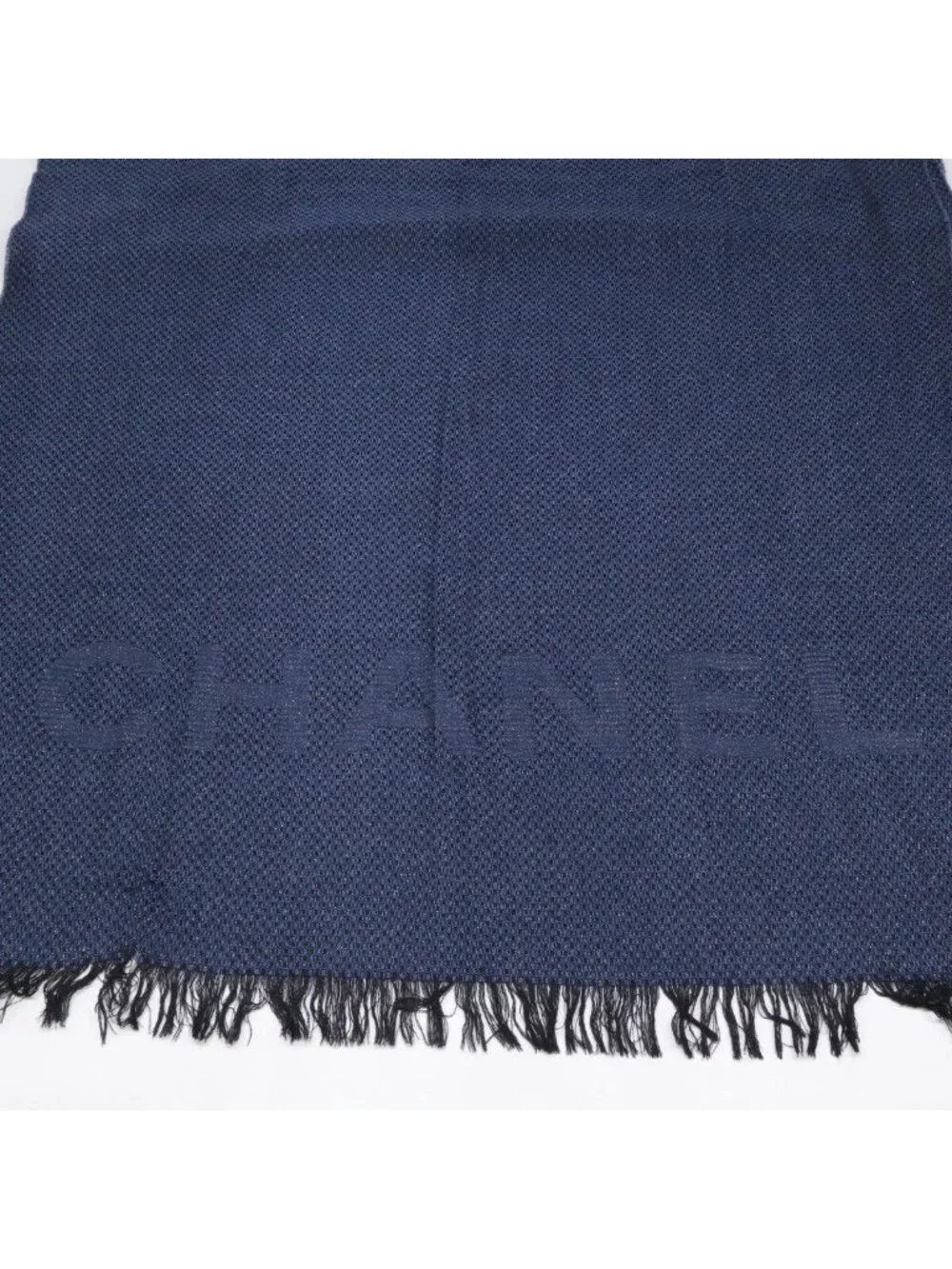 Chanel CC Logo Cashmere Silk Scarf - Picture 6 of 6